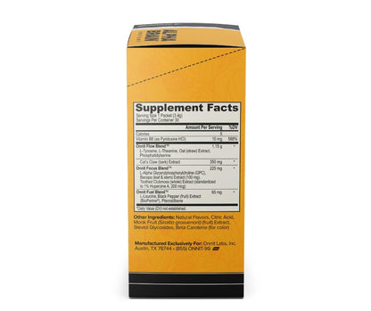 ONNIT Alpha Brain Instant Peach Nootropic Drink Mix for Focus, Memory & Clarity – 30 Packets
