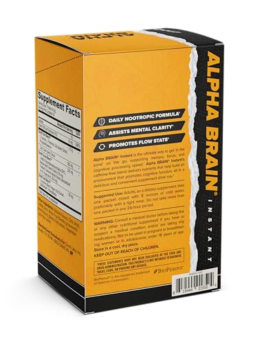 ONNIT Alpha BRAIN Instant Nootropic Drink Mix – Blackberry Lemonade, 30 Packets