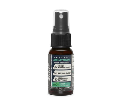 ONNIT Melatonin Instant Spray – 3 mg per Spray, Mint Flavor, IGEN Non-GMO Tested, 1 fl oz