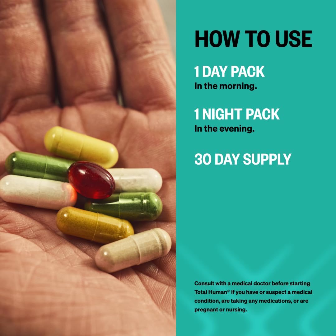 ONNIT Total Human Day & Night Multivitamin — 30-Day Pack for Men & Women