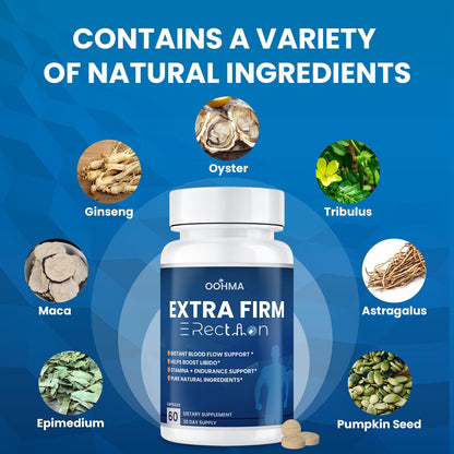 Oohma Male Enhancing Supplement – Fast-Acting Blood Flow, Length & Girth, Stamina | 3rd-Party Tested