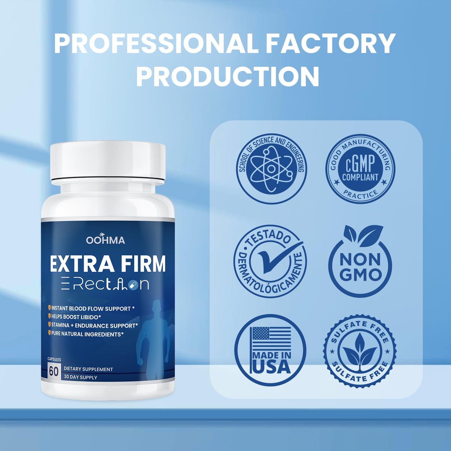 Oohma Male Enhancing Supplement – Fast-Acting Blood Flow, Length & Girth, Stamina | 3rd-Party Tested