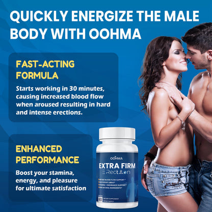 Oohma Male Enhancing Supplement – Fast-Acting Blood Flow, Length & Girth, Stamina | 3rd-Party Tested