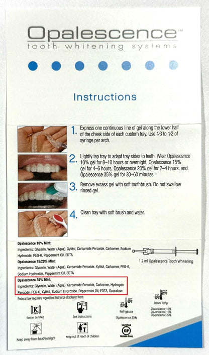 Opalescence 20% Teeth Whitening Gel Refill Kit (12 Syringes) Mint – Ultradent