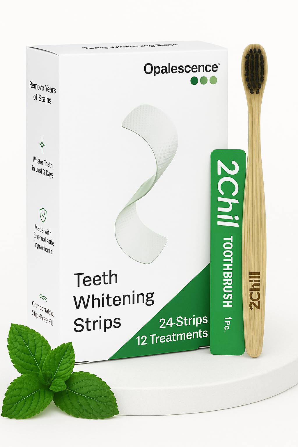 Opalescence Teeth Whitening Strips – 12 Treatments, 10% Hydrogen Peroxide, Enamel Safe