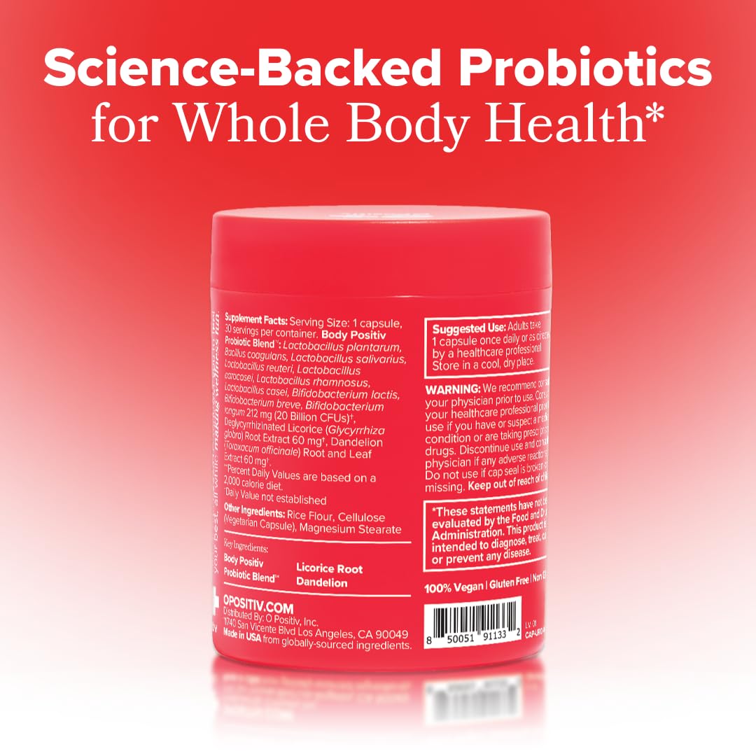 O Positiv URO Women’s Probiotic – All-in-One Probiotic for Vaginal, Gut, Skin & Oral Health | 20B+ CFUs | 30 Capsules | Non-GMO, Vegan, Gluten-Free