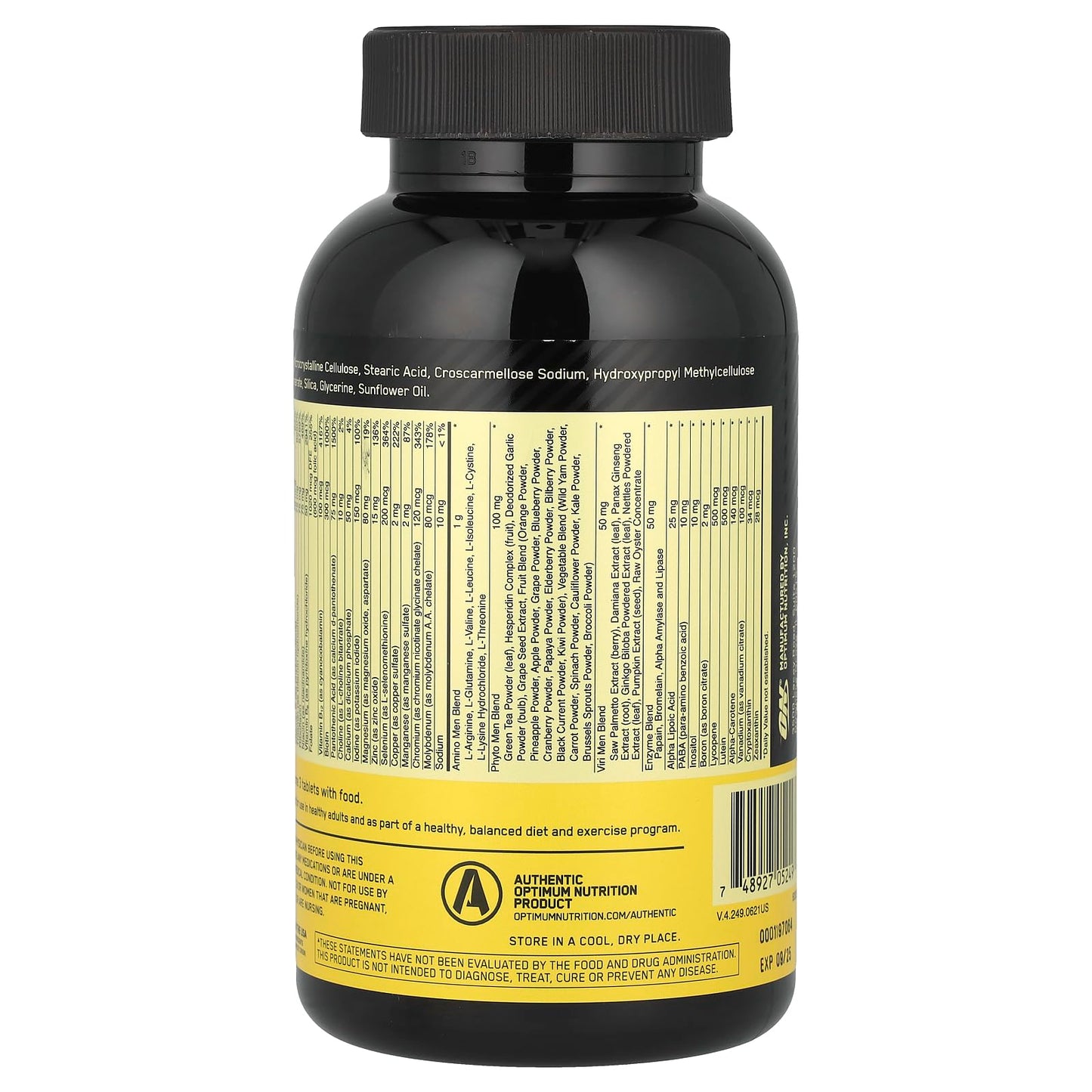 Optimum Nutrition Opti-Men Daily Multivitamin 240 Count – Multivitamin for Active Men