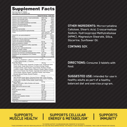 Opti-Men Daily Multivitamin for Men – Immune Support, 80 Day Supply, 240 Tablets