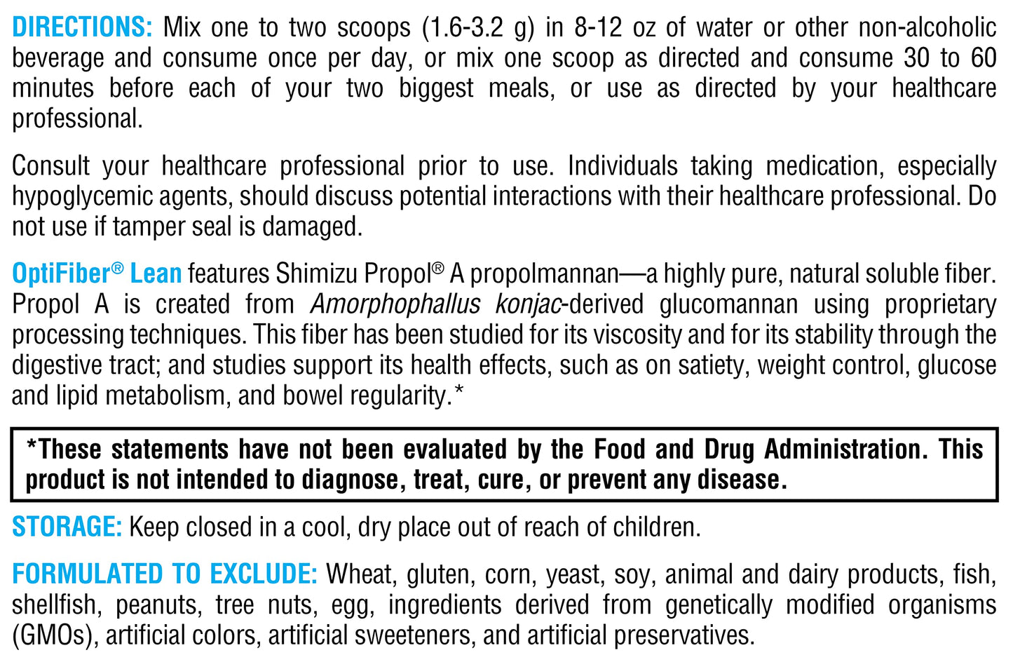 XYMOGEN OptiFiber Lean – 100% Natural Propolmannan Fiber Powder for Satiety, Cholesterol Metabolism & Bowel Health (3.39 oz)