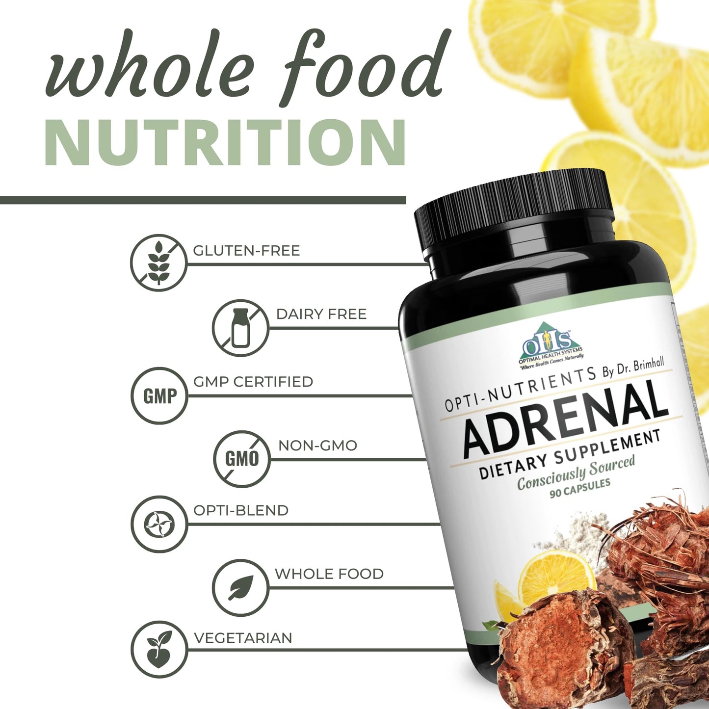 Optimal Health Systems Opti-Adrenal | Adrenal Restore Supplement | 90 Capsules