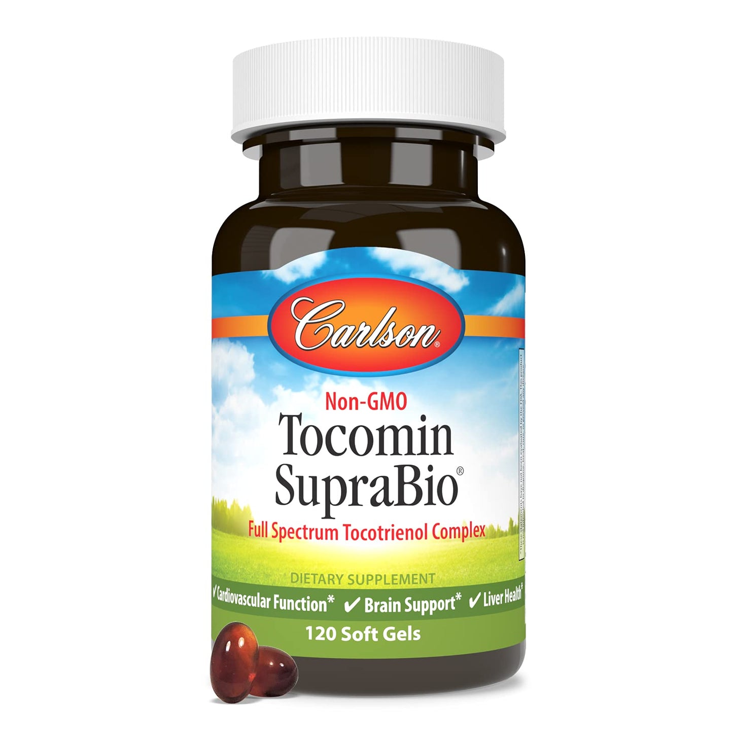 Carlson Tocomin SupraBio Full Spectrum Tocotrienol Complex - 120 Softgels | Non-GMO