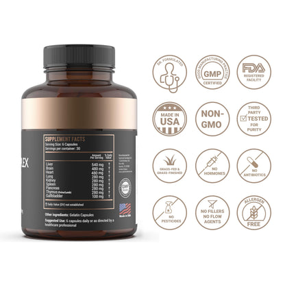 Optimal Carnivore Beef Organ Supplement | 9-Organ Complex from Grass-Fed NZ Cattle