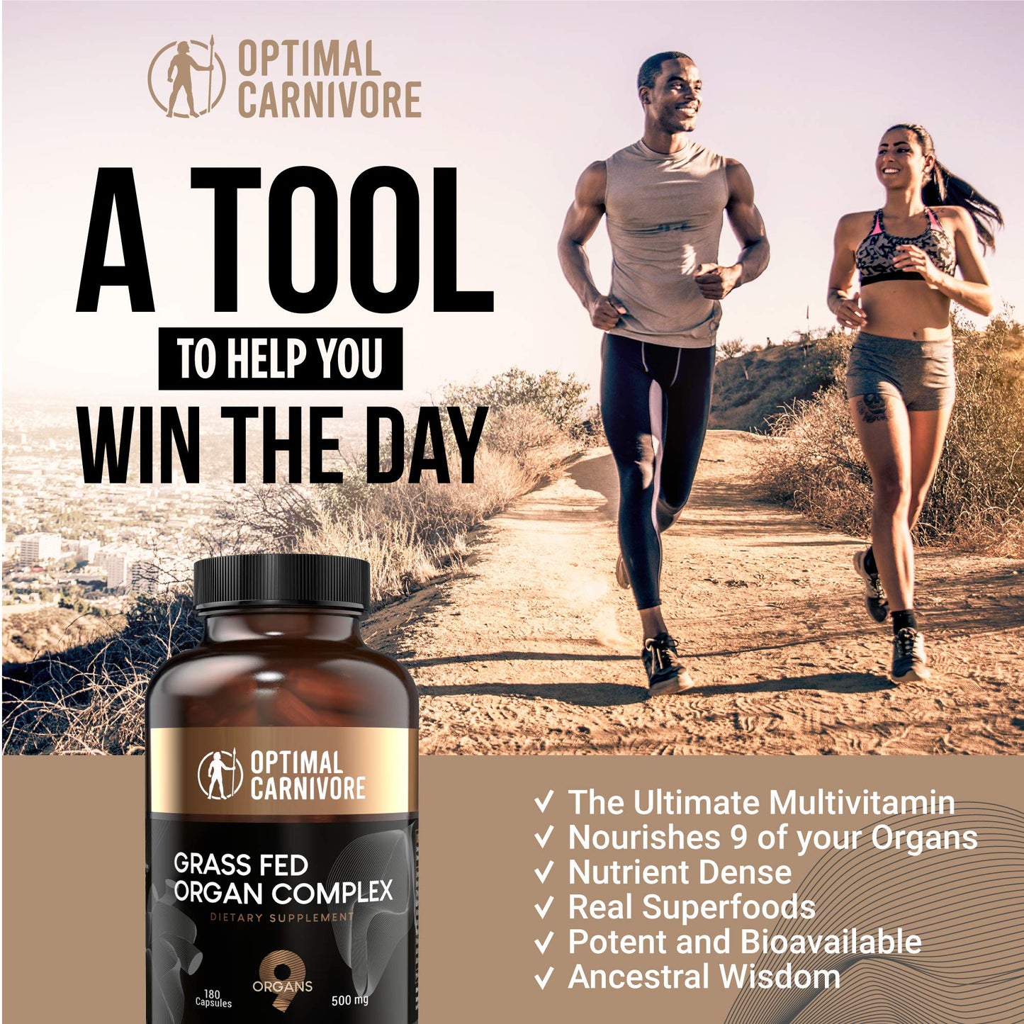Optimal Carnivore Beef Organ Supplement | 9-Organ Complex from Grass-Fed NZ Cattle