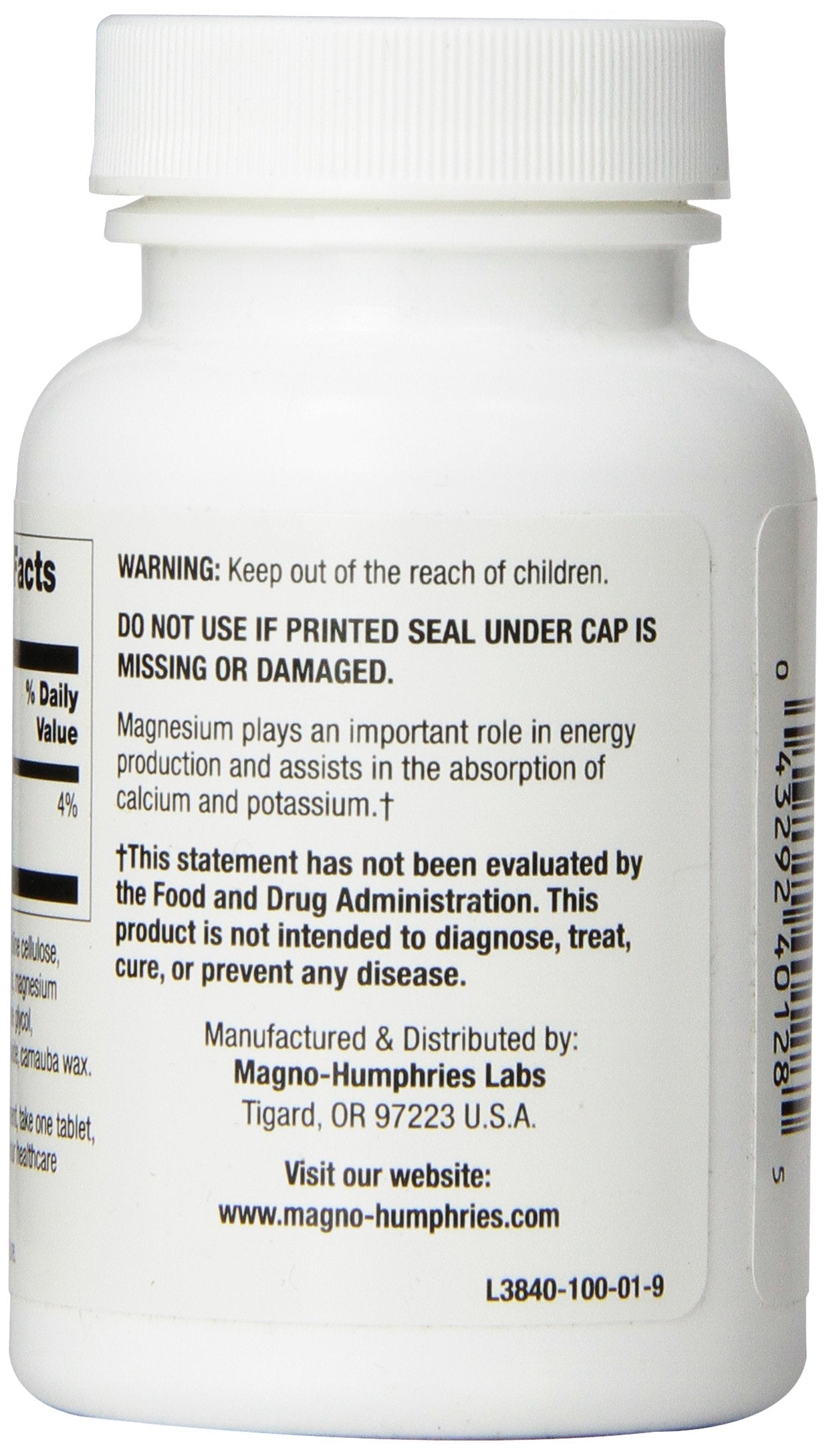 Optimum Magnesium Gluconate Tablets, 250 Mg, 100 Count
