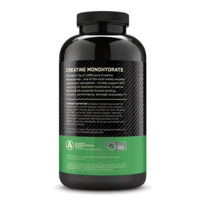 Optimum Nutrition Creatine 2500 Caps – 300 Capsules | 2,500 mg Creapure Monohydrate, Keto Friendly