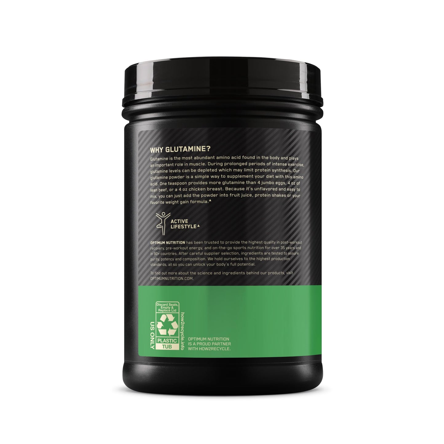 Optimum Nutrition L-Glutamine Powder – 1000g, 194 Servings