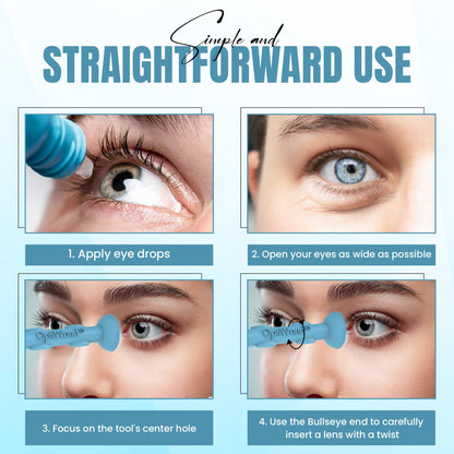 OptiWand Portable Soft Contact Lens Tool | Insertion & Removal – Silicone Rubber Eye Inserter & Remover (Travel Size 1.75 inch)