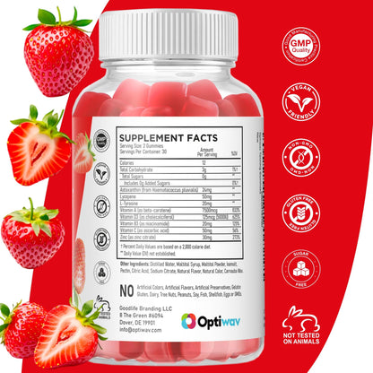 OptiWav Tanning Gummies for Women Sunless Glow – Vegan, Sugar Free
