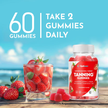 OptiWav Tanning Gummies for Women Sunless Glow – Vegan, Sugar Free