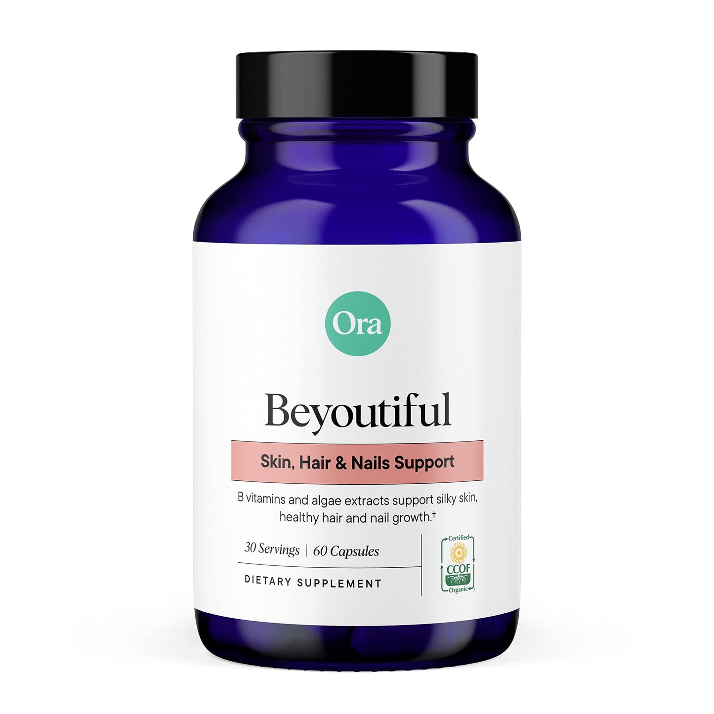 Ora Organic BeYouTiful Hair, Skin & Nails – 60 Vegan Capsules
