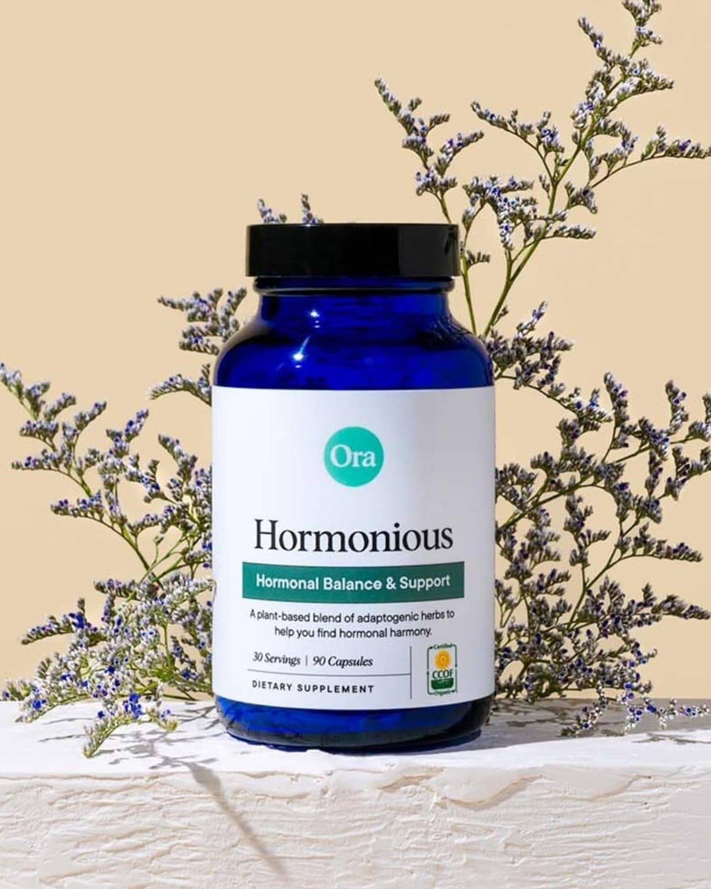 Ora Organic Hormone Balance for Women | Hormonal Acne & PMS Support | 90 Capsules