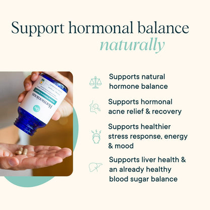 Ora Organic Hormone Balance for Women | Hormonal Acne & PMS Support | 90 Capsules