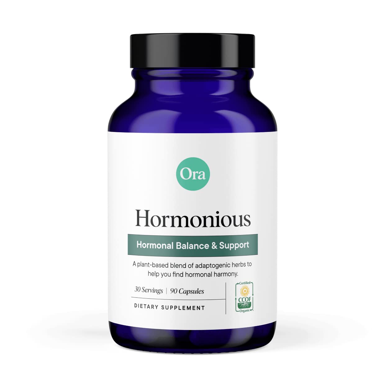 Ora Organic Hormone Balance for Women | Hormonal Acne & PMS Support | 90 Capsules