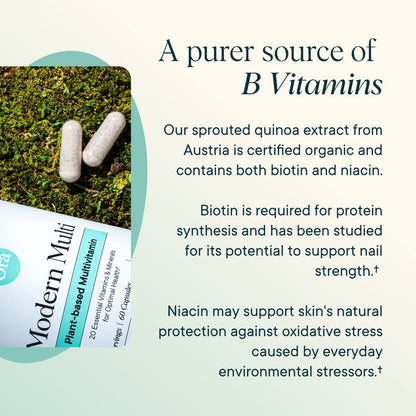 Ora Organic Plant Based Multivitamin for Women & Men | Blue Light Protection