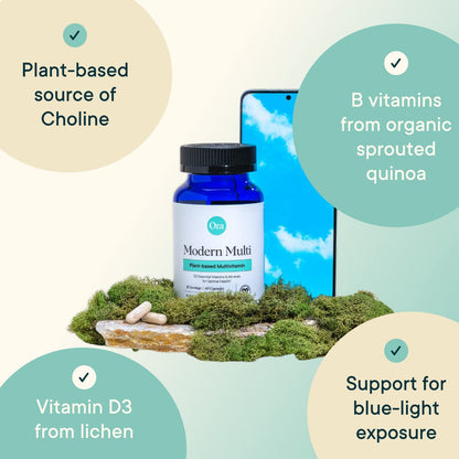 Ora Organic Plant Based Multivitamin for Women & Men | Blue Light Protection