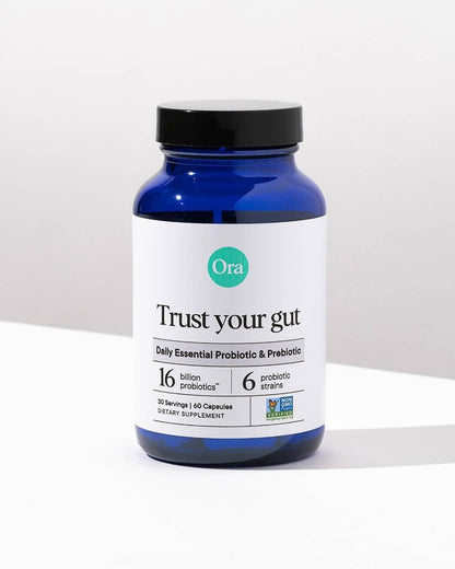 Ora Organic Probiotics with Prebiotics – 16 Billion CFU, 6 Strains (L. Acidophilus, L. Reuteri, B. Bifidum, B. Breve, B. Lactis, B. Longum)