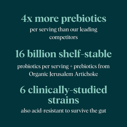 Ora Organic Probiotics with Prebiotics – 16 Billion CFU, 6 Strains (L. Acidophilus, L. Reuteri, B. Bifidum, B. Breve, B. Lactis, B. Longum)