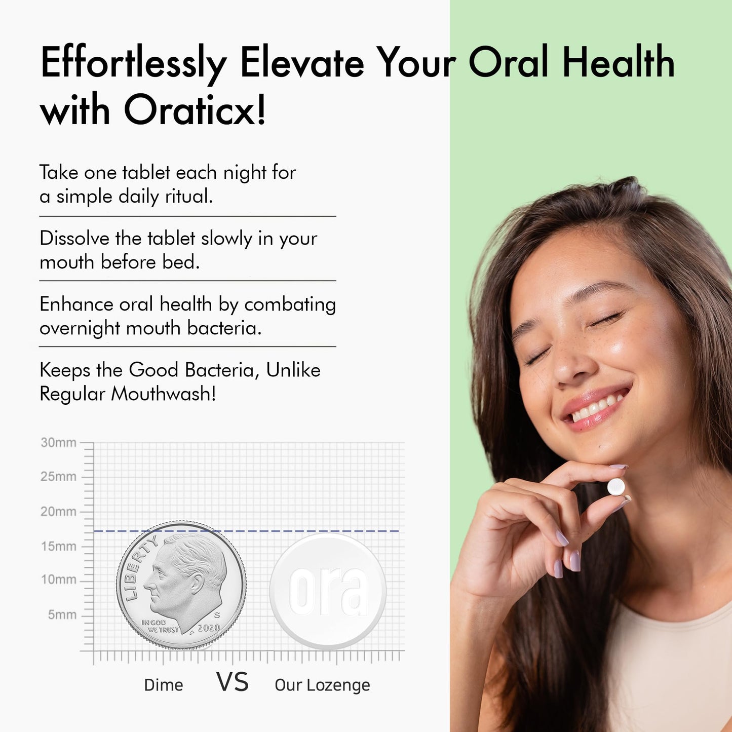 OraTicx Oral Probiotics Mint Breath – 8B CFU, 30 Lozenges, 4-Pack