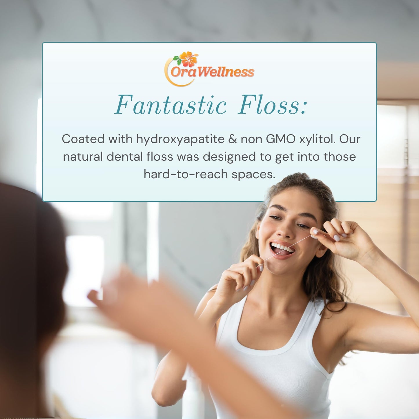 OraWellness Fantastic Floss | Hydroxyapatite Waxed Dental Floss – Pack of 2
