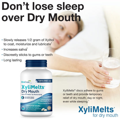 Oracoat XyliMelts Dry Mouth Discs – 230 Count, Sugar-Free Xylitol, 8-Hour Relief