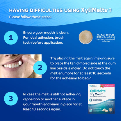 Oracoat XyliMelts – Dry Mouth Relief Discs, Berry Smoothie, Sugar Free with Xylitol, 40 Count, 8-Hour Relief