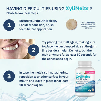 Oracoat XyliMelts – Dry Mouth Relief (8 Hours), Berry Smoothie, Sugar-Free Xylitol, 230 Count