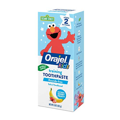 Orajel Kids Elmo Fluoride-Free Training Toothpaste 1.5oz | Pediatrician Recommended