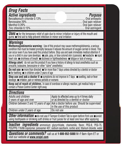 Orajel Maximum Strength Nighttime Toothache Pain Relief Cream – 0.25 Oz