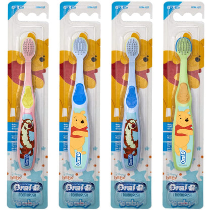 Oral-B Baby Pooh Toothbrush Pack of 4 – 0-3 Years, Extra Soft