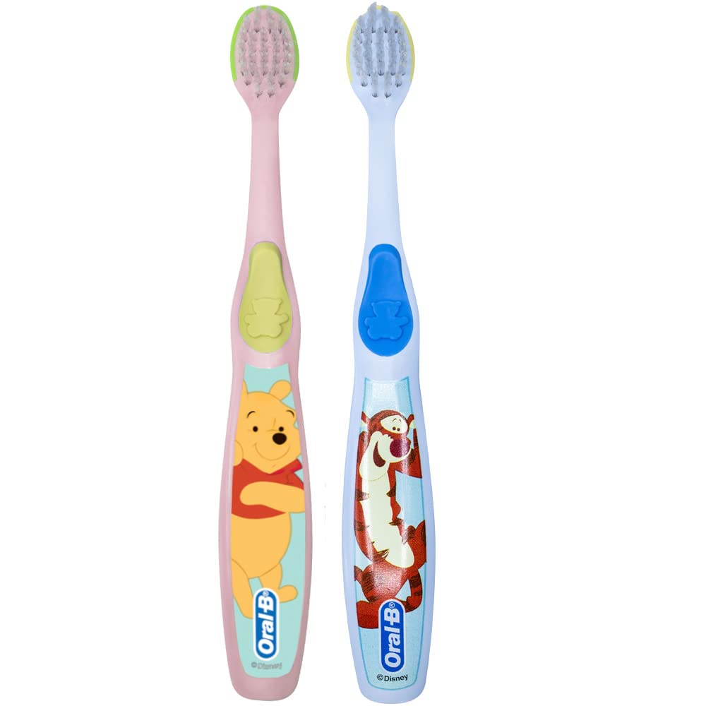 Oral-B Baby Manual Toothbrush 0-3 Years | Extra Soft Bristles | Pooh Characters (Pack of 2)