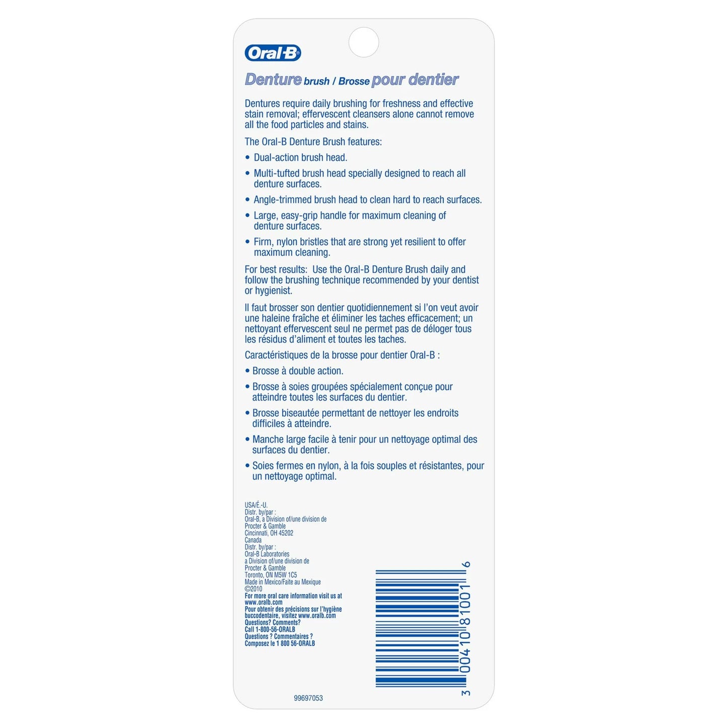 Oral-B Denture Brush Dual Head – Pack of 2