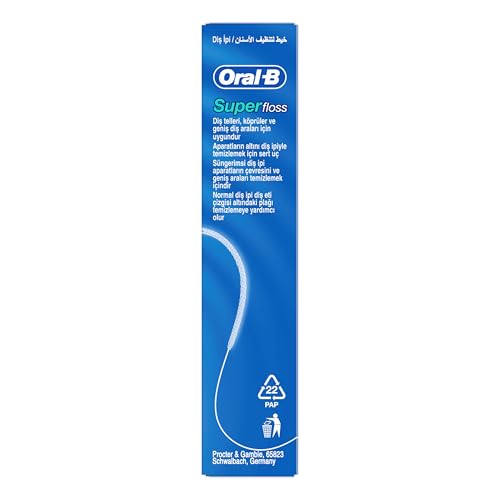 Oral B Floss Super Pre-Cut Strands 50m | Pre-Cut Dental Floss