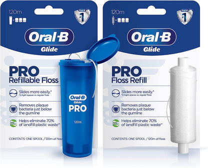 Oral-B Glide PRO Refillable Floss Starter Kit + Refill, 240m