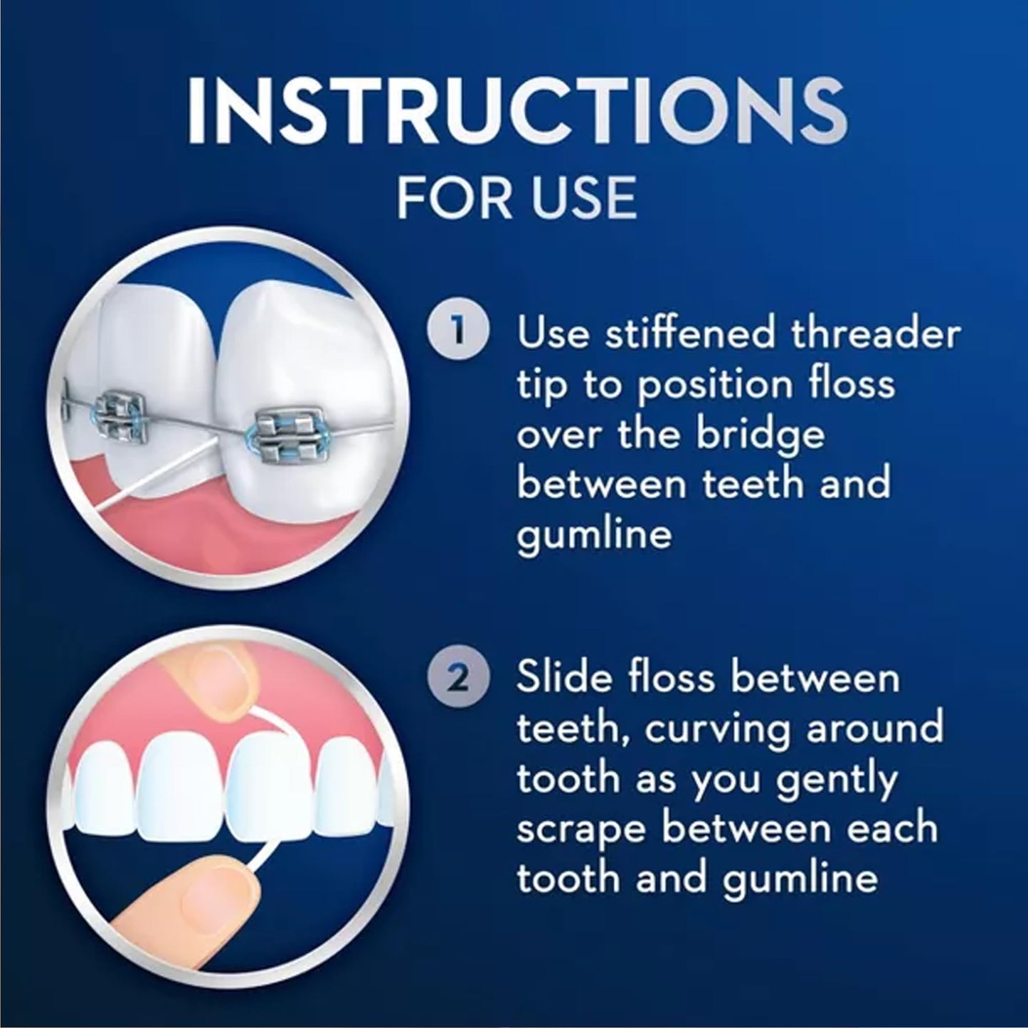 Oral-B Glide Threader Floss, 30-Count (Pack of 6) | Braces & Implants
