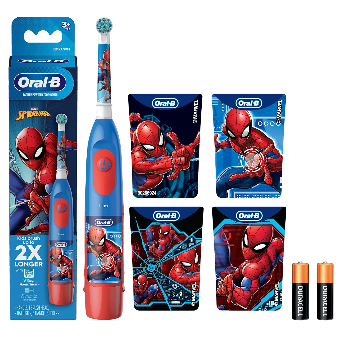 Oral-B Kid's Spider-Man Battery Powered Toothbrush for Kids 3+