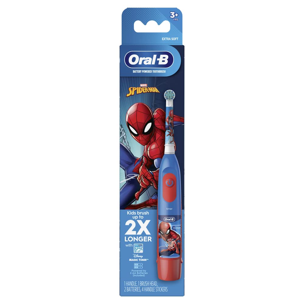 Oral-B Kid's Spider-Man Battery Powered Toothbrush for Kids 3+