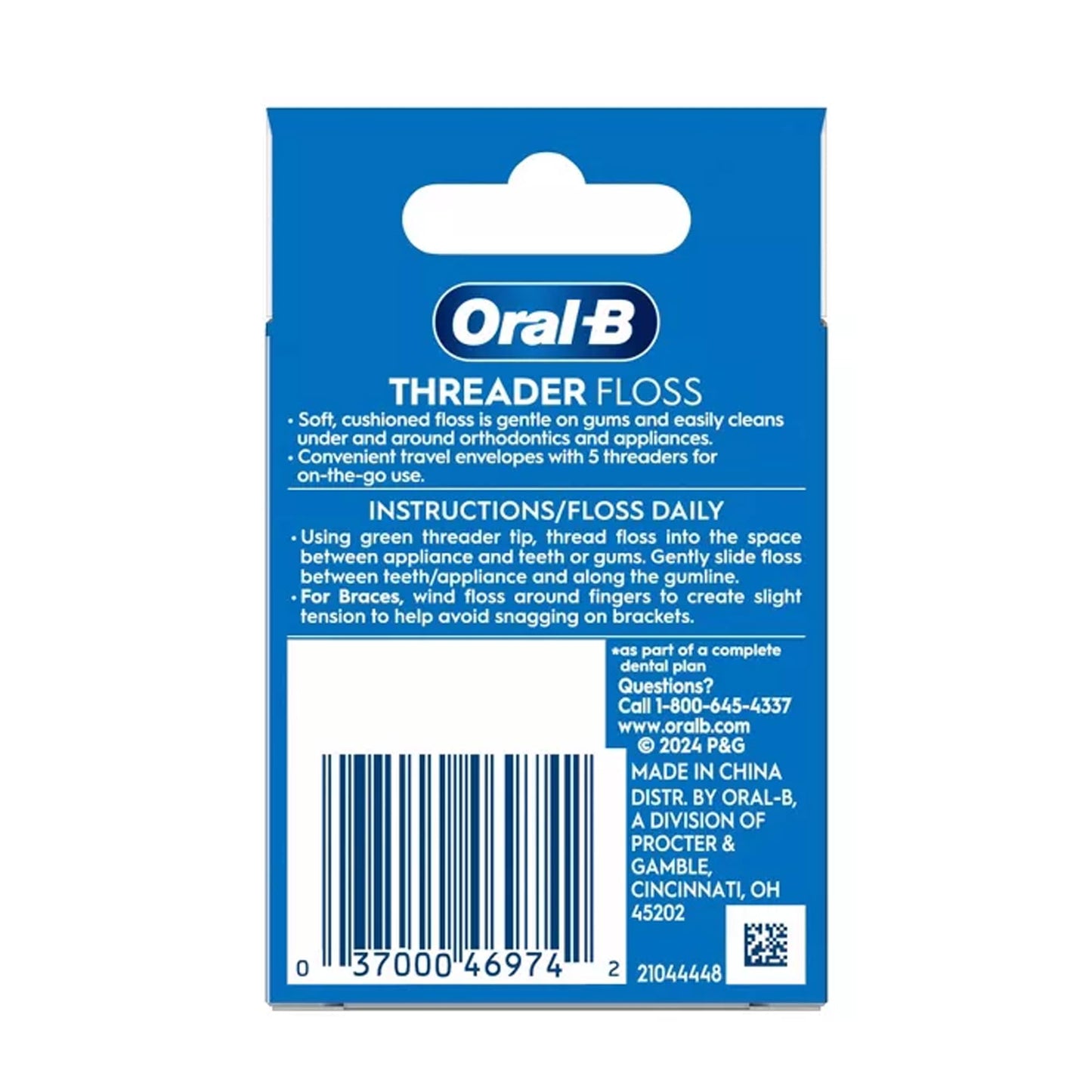 Oral-B Threader Floss 30 Count – 6 Envelopes of 5 Threaders (Pack of 5)