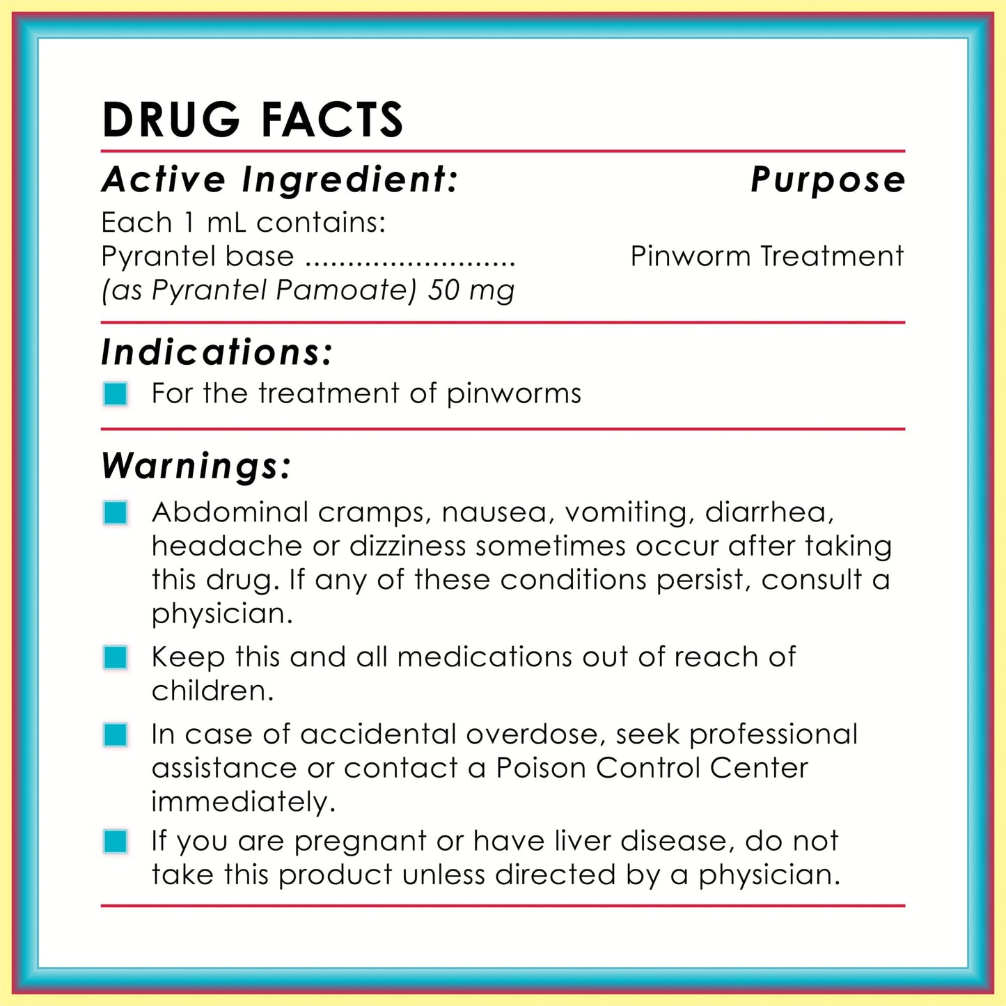 Oral-Pro Pyrantel Pamoate Oral Suspension 50mg/mL – Pinworm Treatment for Adults & Children (32 oz)