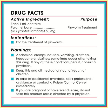 Oral-Pro Pyrantel Pamoate Oral Suspension 50mg/mL – Pinworm Treatment for Adults & Children (32 oz)