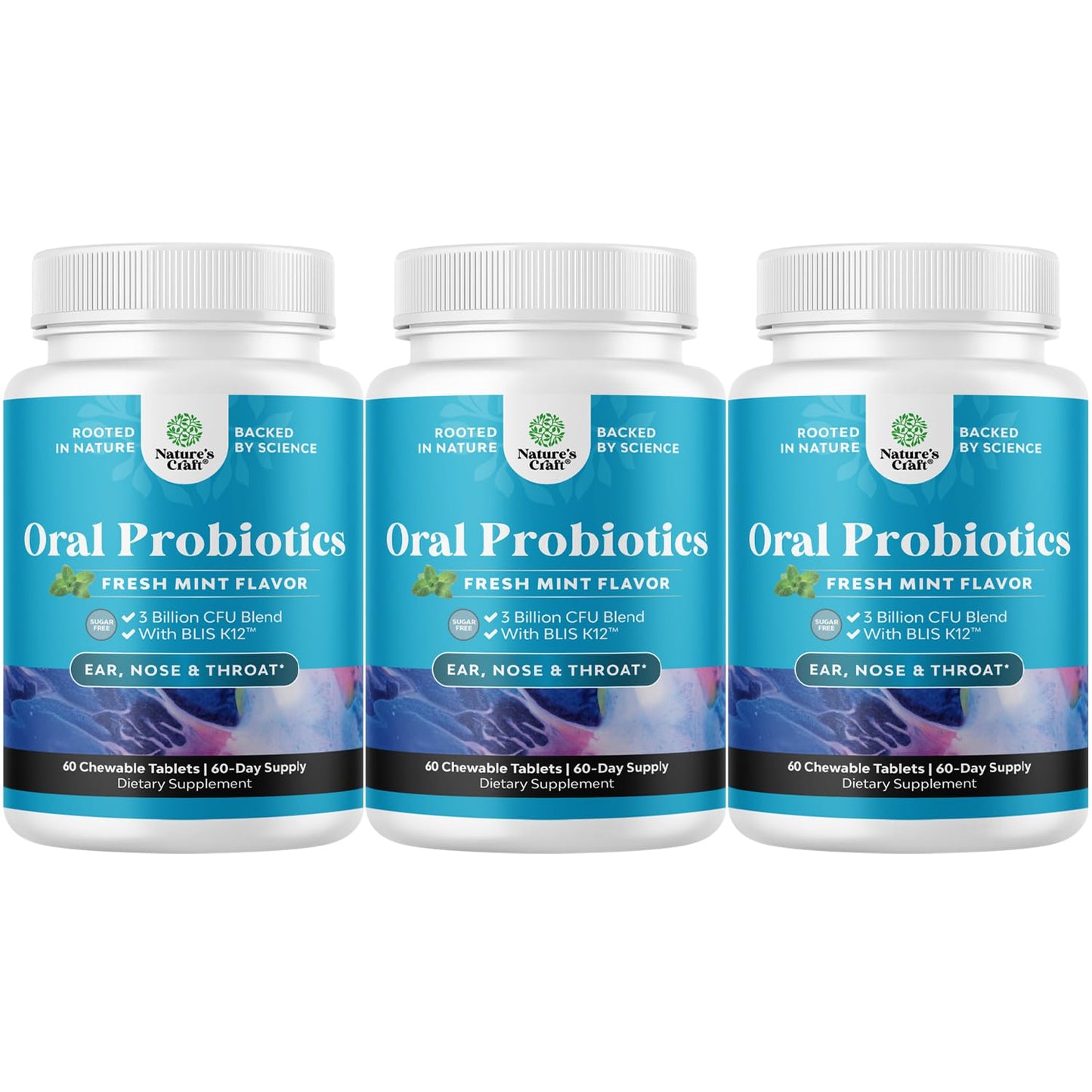 Oral Probiotics for Teeth & Gums – BLIS K12 Minty Fresh 3B CFU (3 Pack)